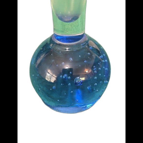Milan Metelák - Harrachov glass - Controlled Bubble Bud Vase 6in. - Picture 4 of 7